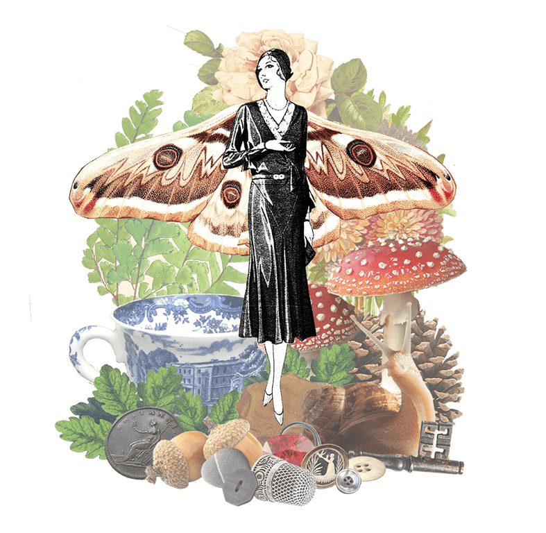 The thimble fairy digital collage art created by Vancouver artist seth macbeth 